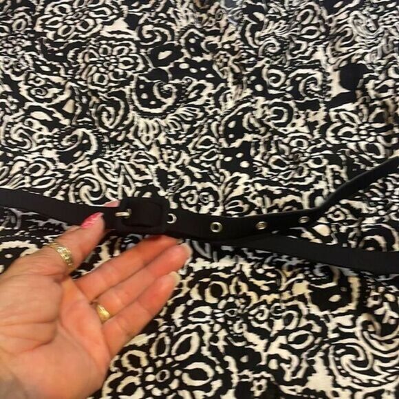 ZARA Long Fluid Loose-fit printed shirt Midi Dress With Belt‎ S - Picture 5 of 7